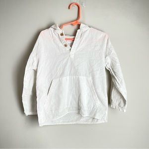 Lightweight white hooded Zara shirt